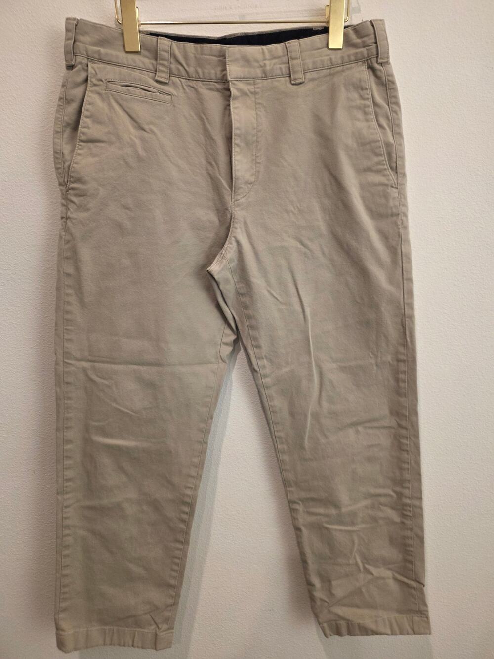 Theory Tailored Khaki Beige Chino Pants / Trousers – Designer Minimalist Style